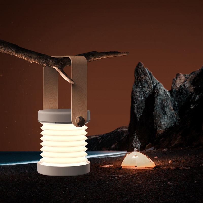 Foldable Touch Dimmable Reading LED Night Light Portable Lantern Lamp USB Rechargeable For Home